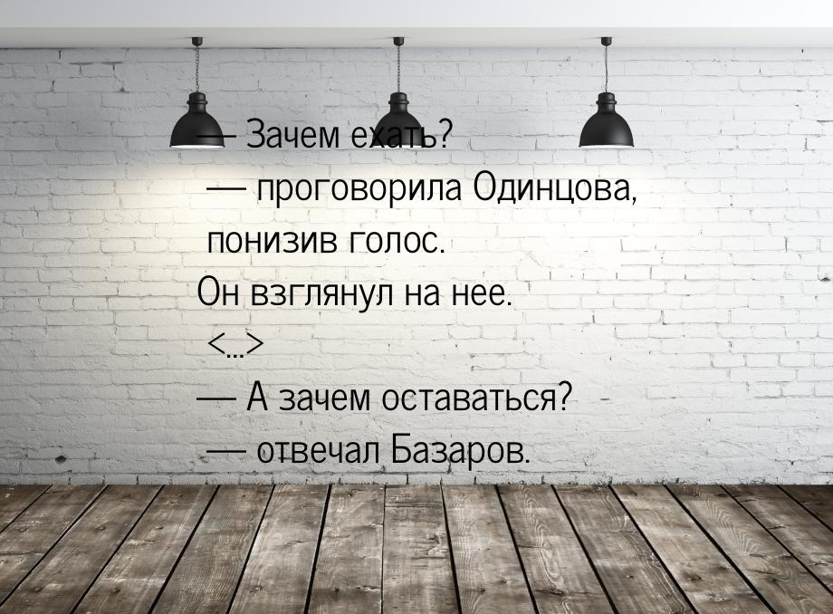  Зачем ехать?  проговорила Одинцова, понизив голос. Он взглянул на нее. 