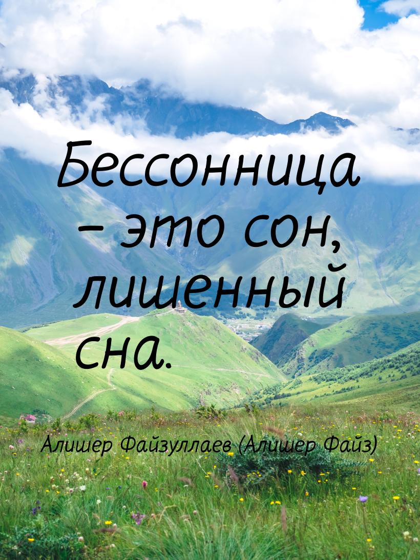 Бессонница – это сон, лишенный сна.