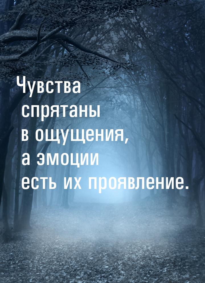 Чувства спрятаны в ощущения, а эмоции есть их проявление.