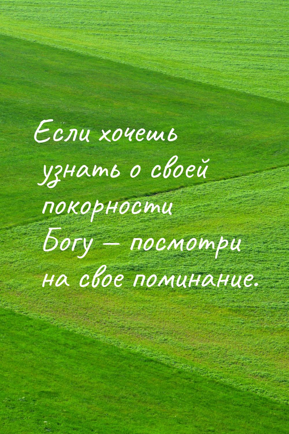 Если хочешь узнать о своей покорности Богу  посмотри на свое поминание.