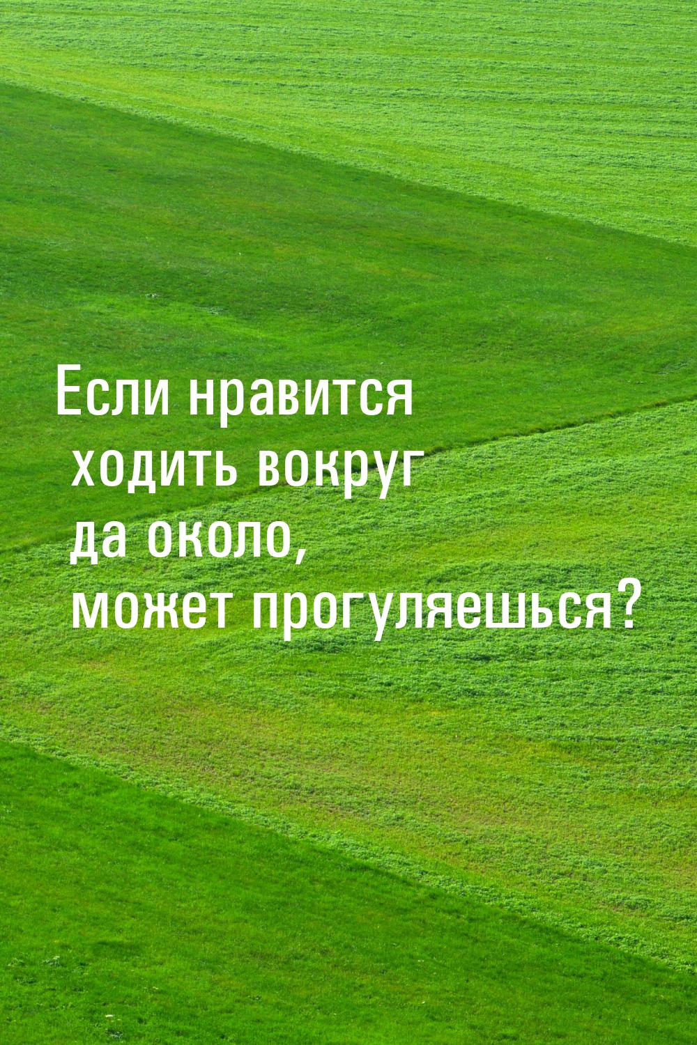 Если нравится ходить вокруг да около, может прогуляешься?