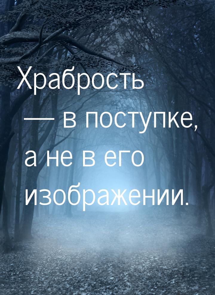 Храбрость  в поступке, а не в его изображении.