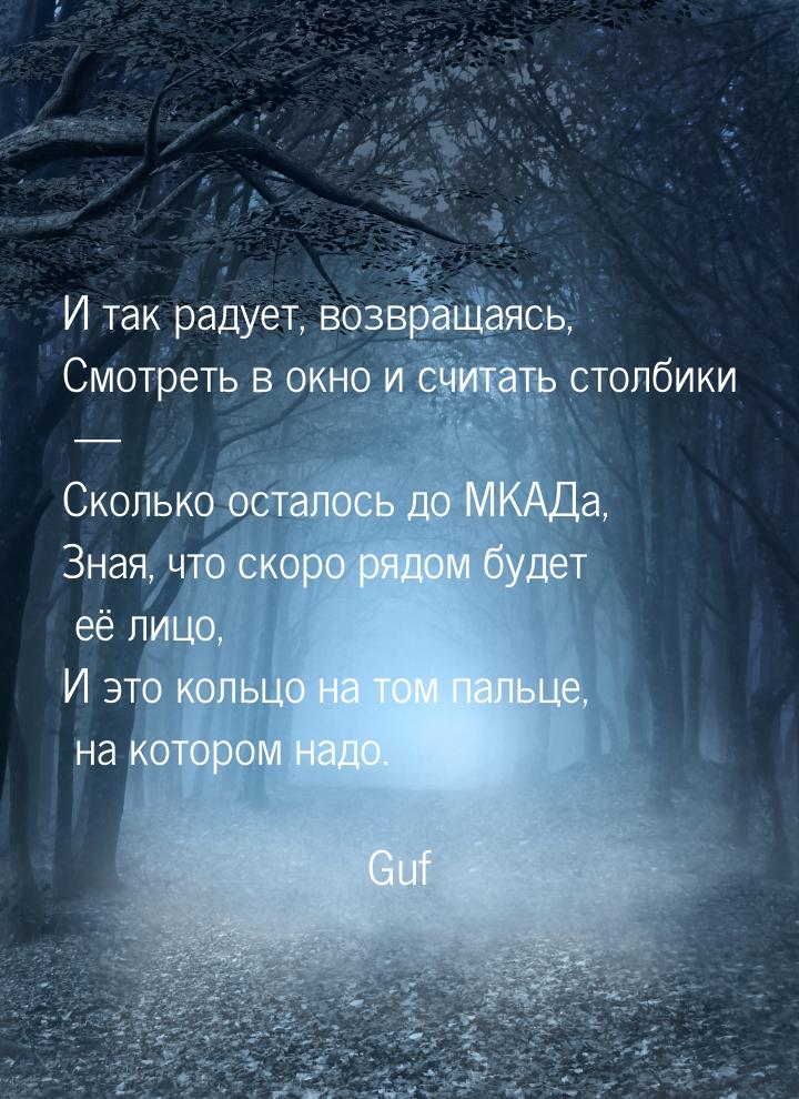 И так радует, возвращаясь, Смотреть в окно и считать столбики  Сколько осталось до 