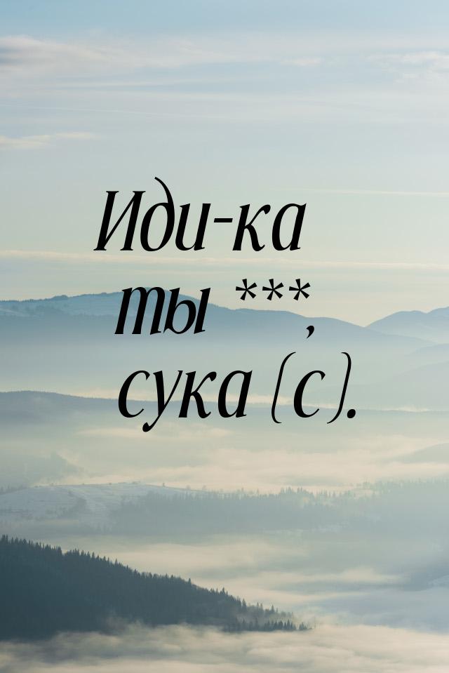 Иди-ка ты ***, сука (с).