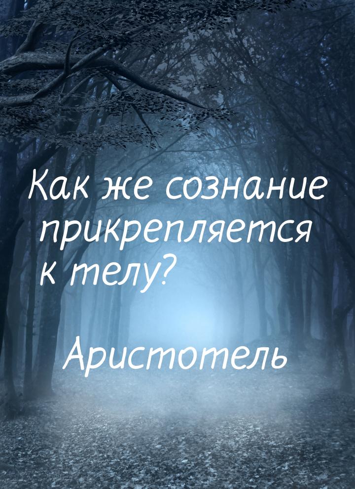 Как же сознание прикрепляется к телу?