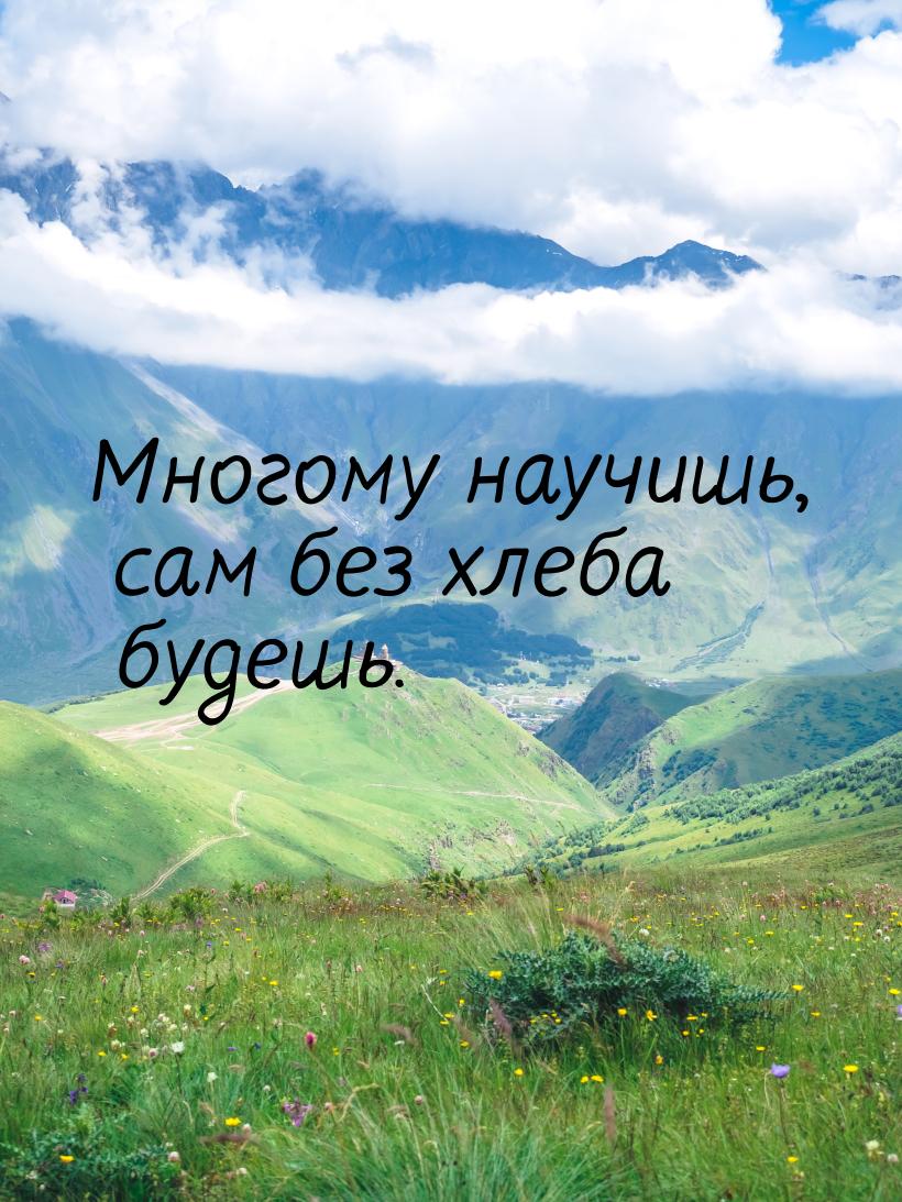 Многому научишь, сам без хлеба будешь.