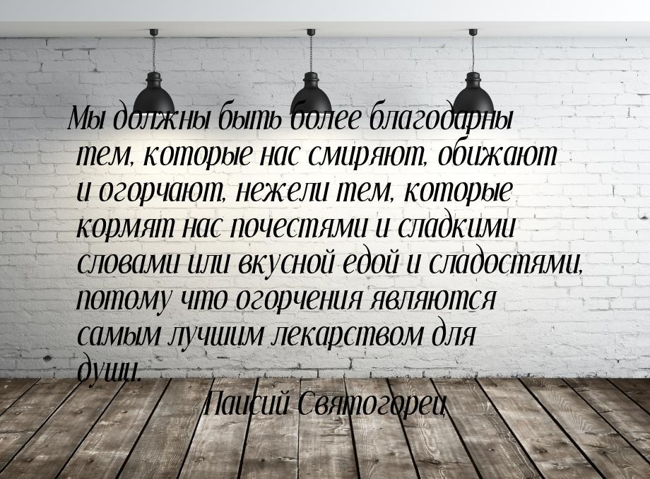 Мы должны быть более благодарны тем, которые нас смиряют, обижают и огорчают, нежели тем, 