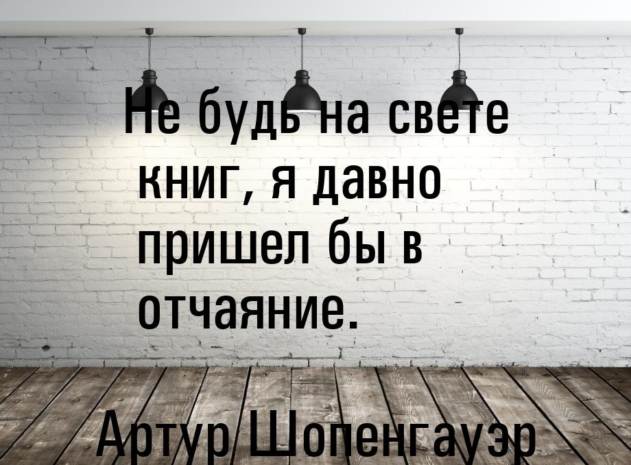 Не будь на свете книг, я давно пришел бы в отчаяние.