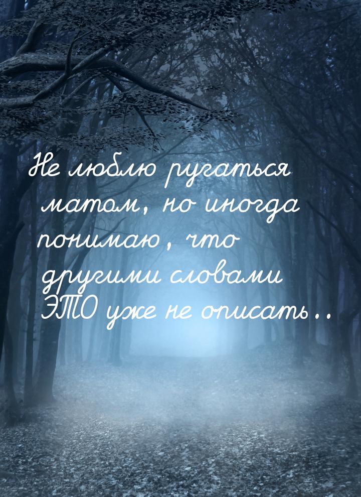 Не люблю ругаться матом, но иногда понимаю, что другими словами ЭТО уже не описать..