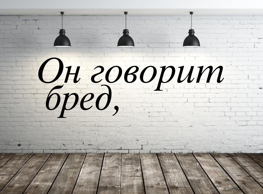 Он говорит бред,