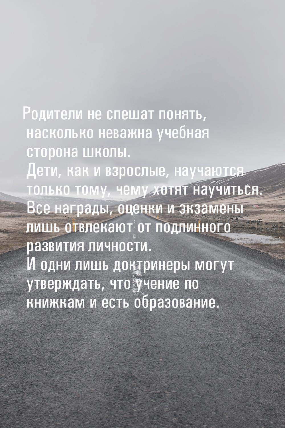 Родители не спешат понять, насколько неважна учебная сторона школы. Дети, как и взрослые, 