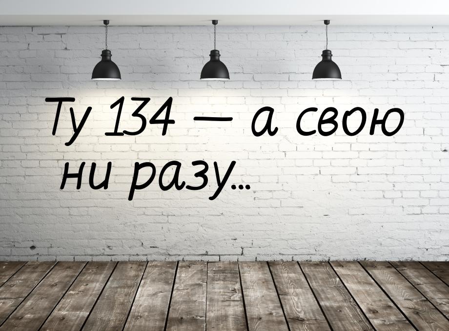 Ту 134  а свою ни разу...