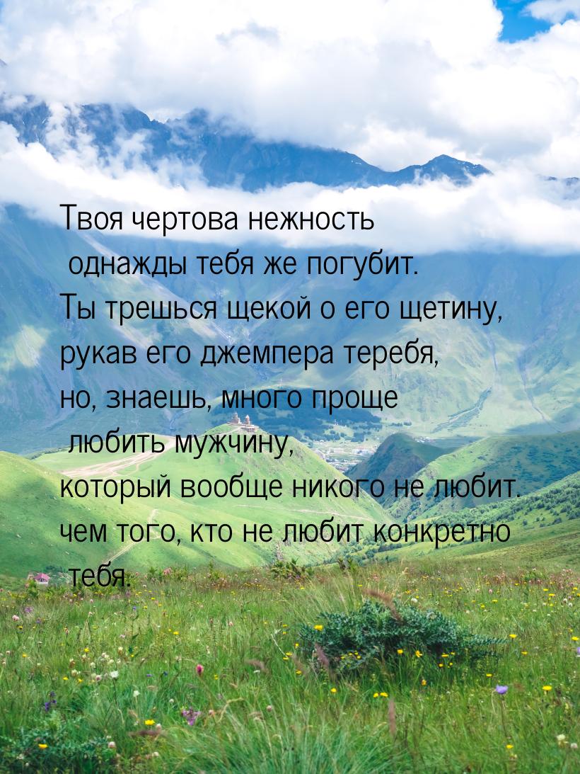 Твоя чертова нежность однажды тебя же погубит. Ты трешься щекой о его щетину, рукав его дж