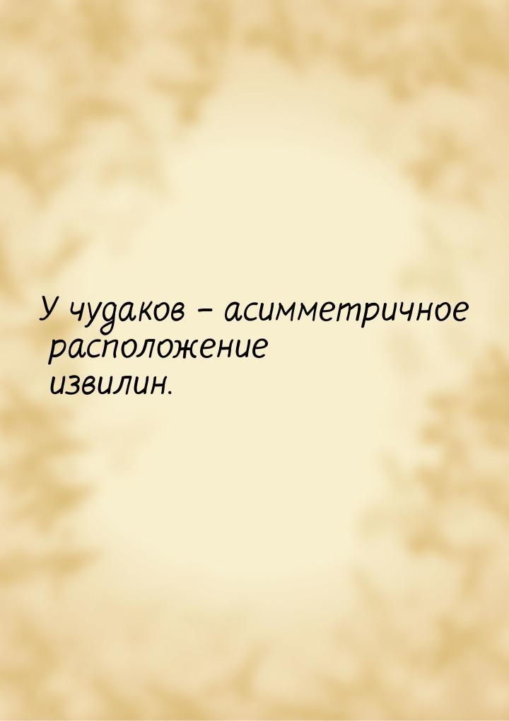 У чудаков – асимметричное расположение извилин.