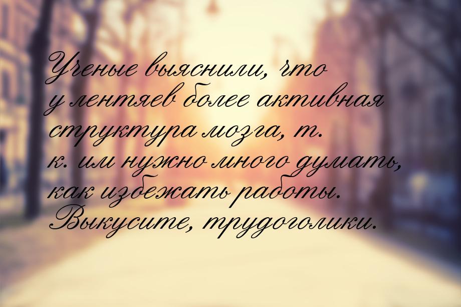 Ученые выяснили, что у лентяев более активная структура мозга, т. к. им нужно много думать