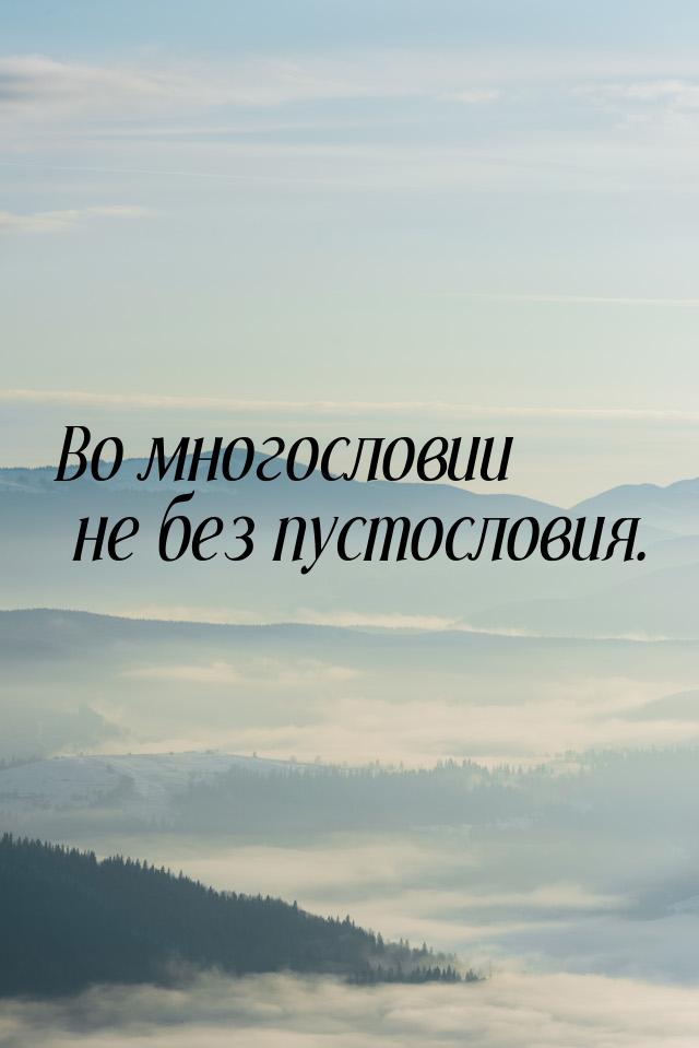 Во многословии не без пустословия.