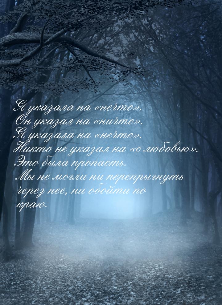 Я указала на нечто. Он указал на ничто. Я указала на не