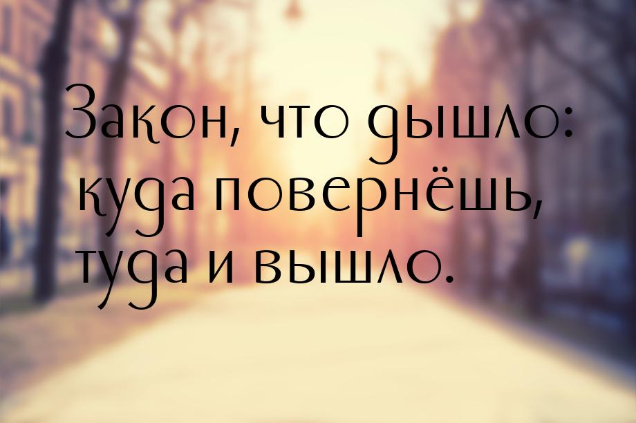 Закон, что дышло: куда повернёшь, туда и вышло.