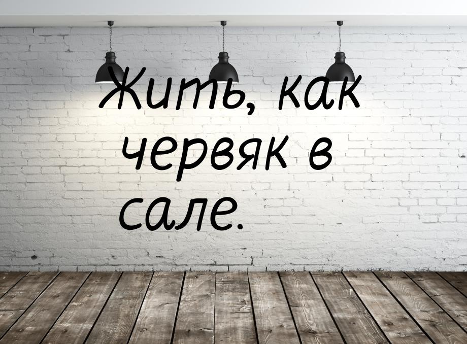 Жить, как червяк в сале.