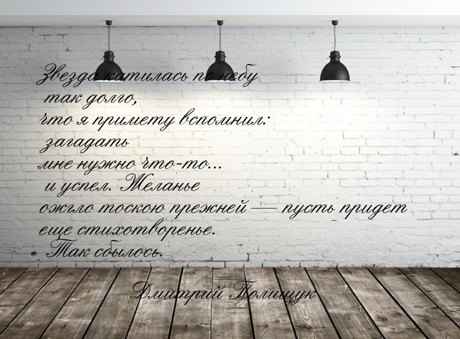 Звезда катилась по небу так долго, что я примету вспомнил: загадать мне нужно что-то... и 